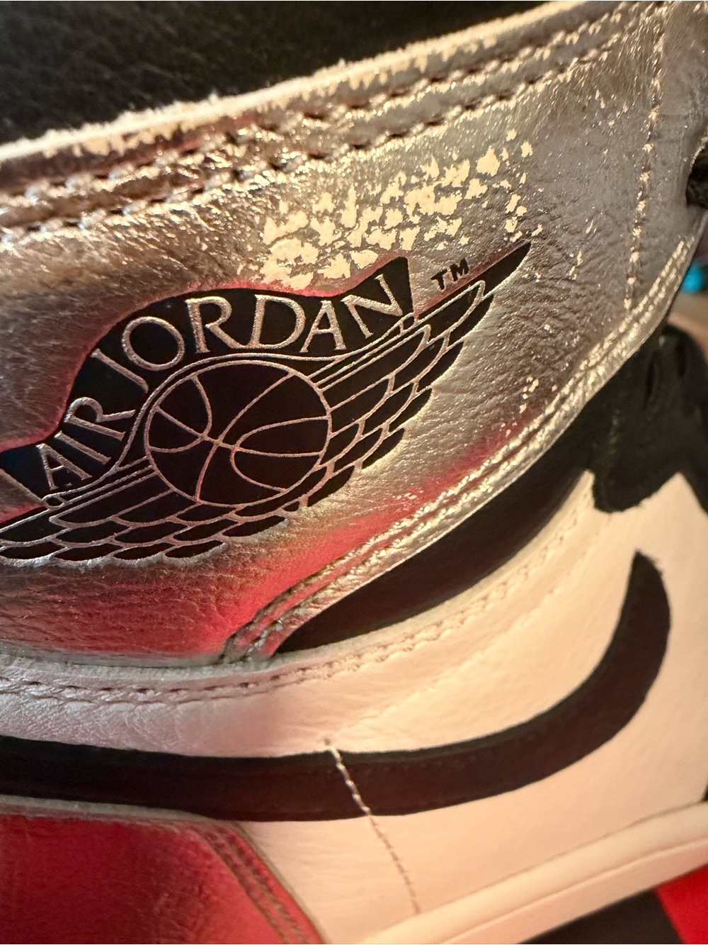Jordan Men's High Top Sneakers - Black and Silver - Picture 6 of 13